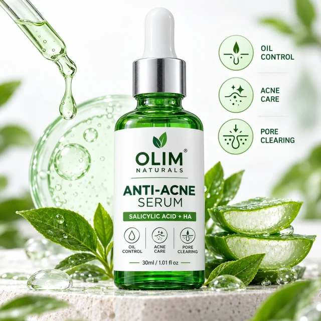 Olim Naturals Anti-Acne Serum with Salicylic Acid & HA – 30ml