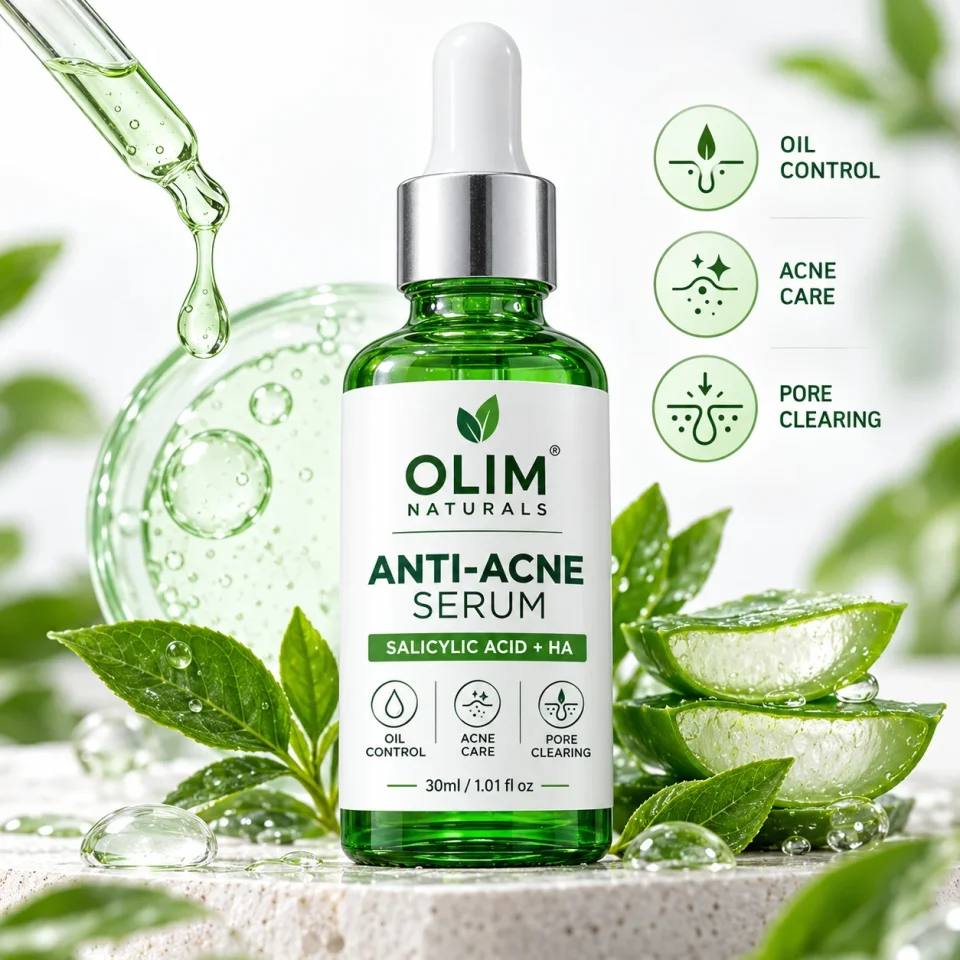 Olim Naturals Anti-Acne Serum with Salicylic Acid & HA – 30ml